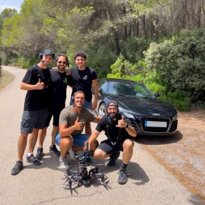 Equipo grabación con dron de Akira Aerials