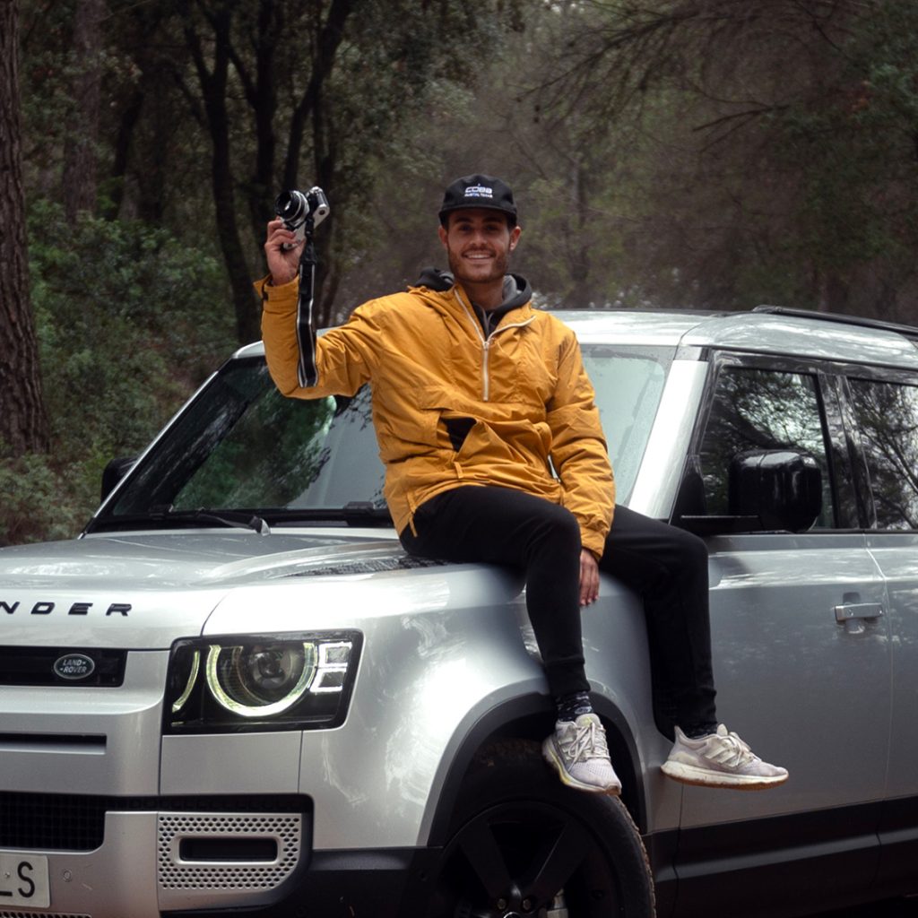Operador de dron de Akira Aerials en rodaje de publicidad Barcelona