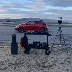 Operador de drones Akira Aerials trabajo con Dji Inspire 3 y dron FPV en España para rodaje de publicidad Toyota